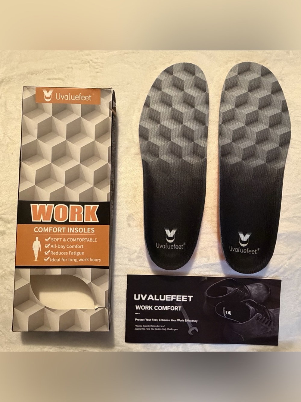 Uvaluefeet Work Comfort Insoles Men Size 12.5-14 NEW